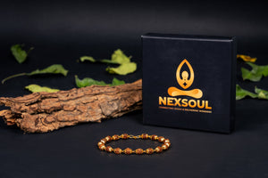 Gold Plated Classic Rudraksha Bracelet for Men - Nexsoul