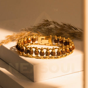 Gold Plated Elite Rudraksha Bracelet - Nexsoul