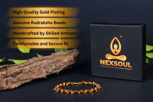Gold Plated Grace Rudraksha Bracelet for Women - Nexsoul