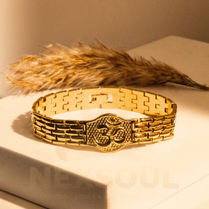 Gold Plated Om Bliss Bracelet - Nexsoul