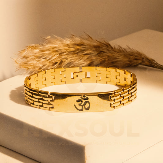 Gold Plated Om Radiant Bracelet