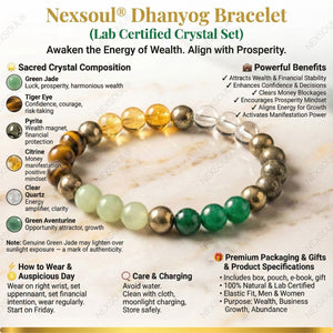 Dhanyog Bracelet (Lab Certified Crystal Set) - Nexsoul