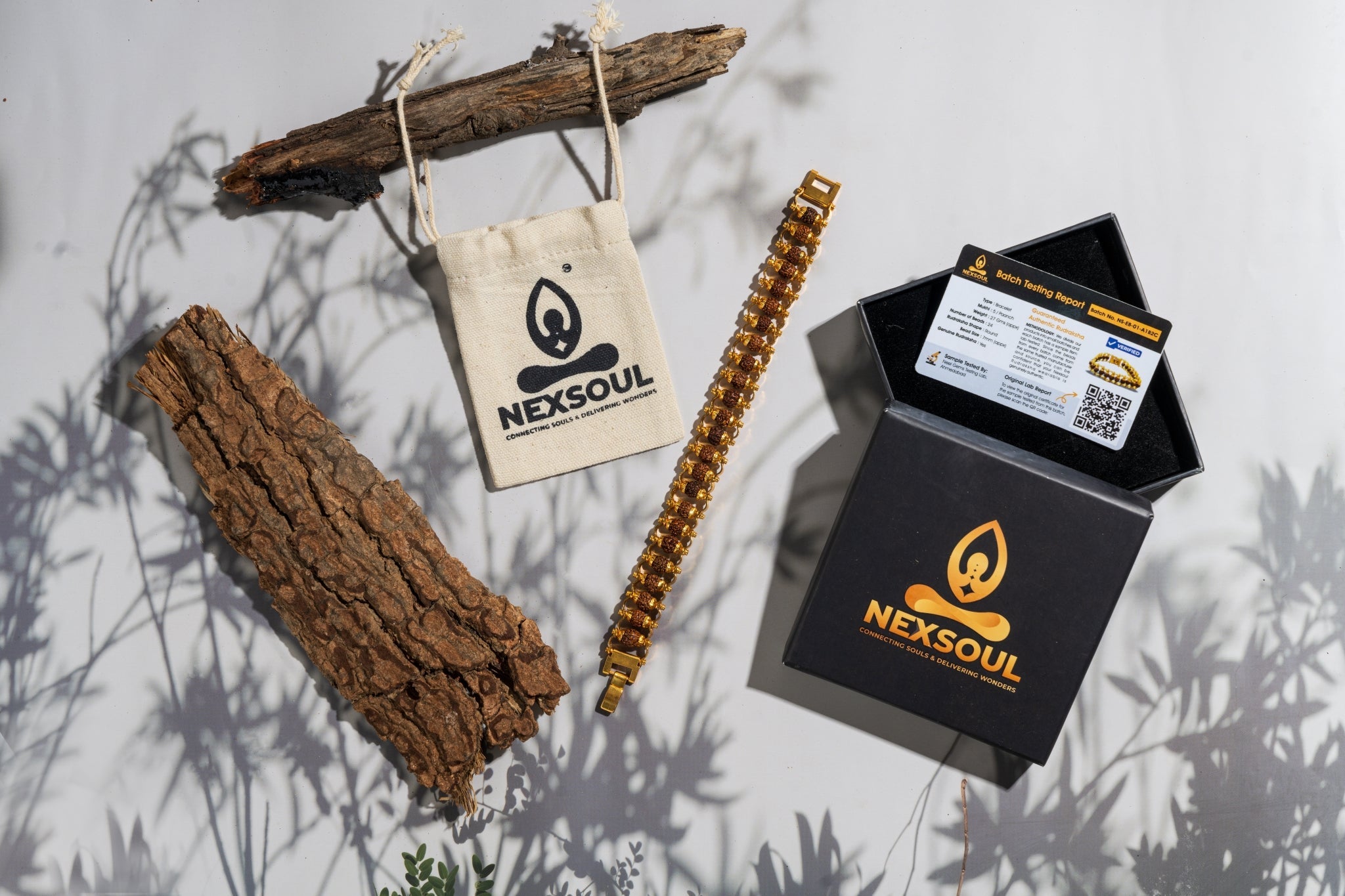 Gold Plated Elite Rudraksha Bracelet - Nexsoul