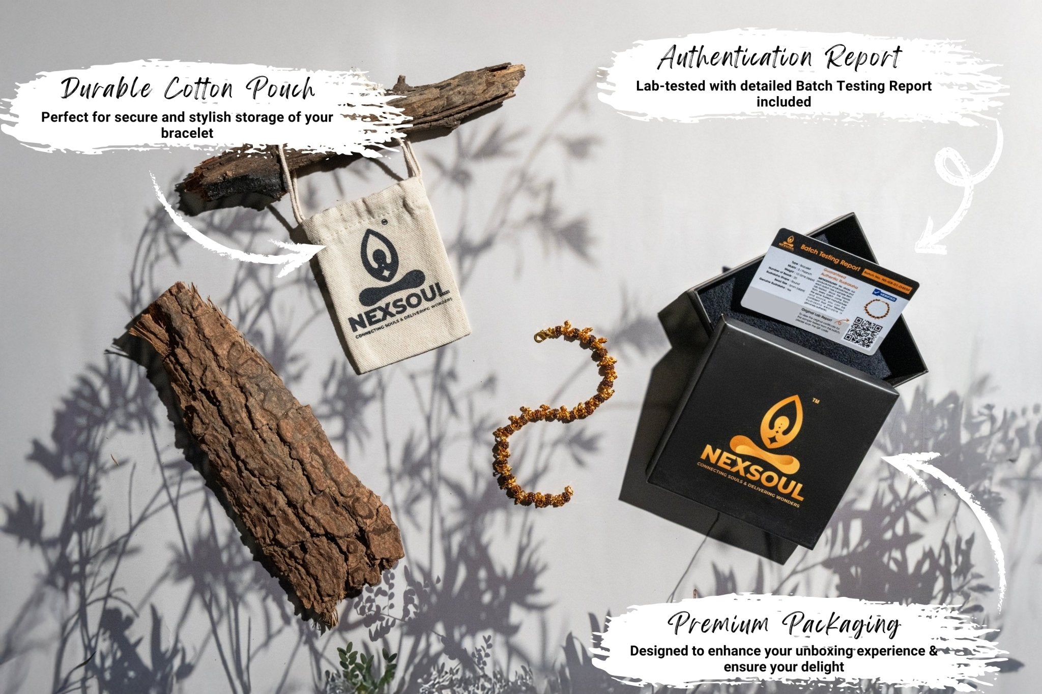 Gold Plated Grace Rudraksha Bracelet for Women - Nexsoul