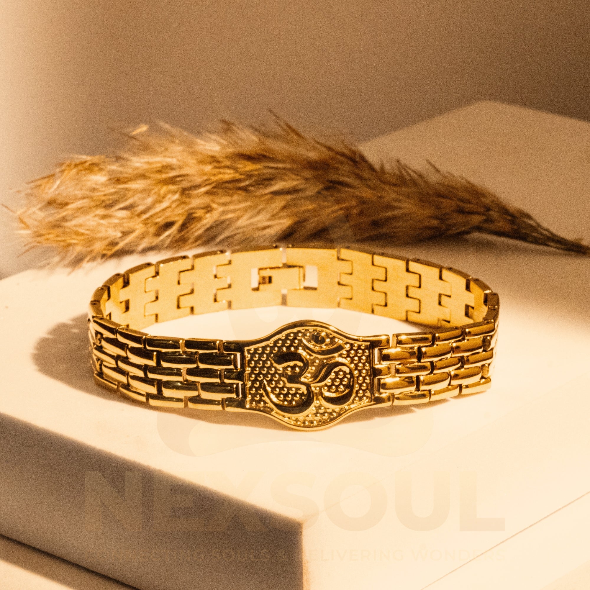 Gold Plated Om Bliss Bracelet - Nexsoul