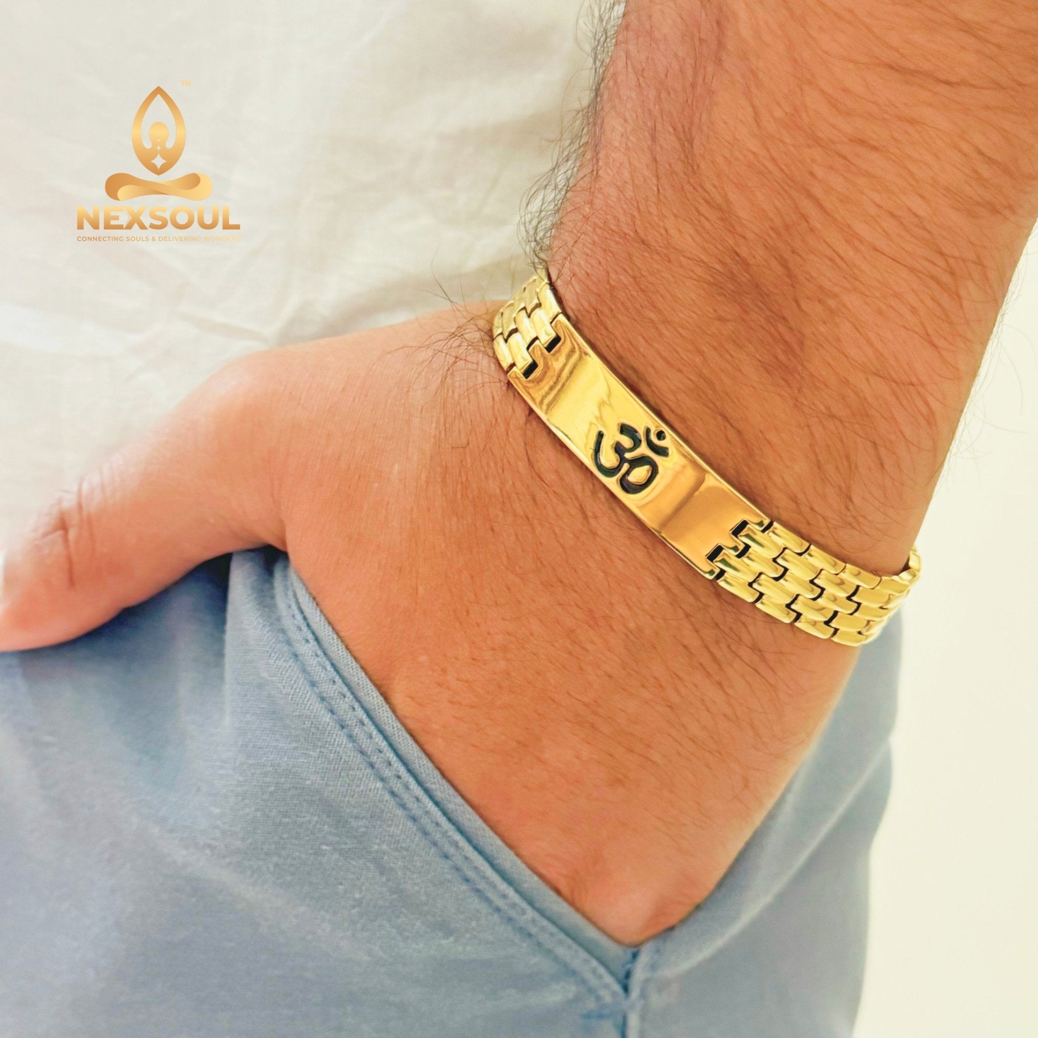 Gold Plated Om Radiant Bracelet - Nexsoul