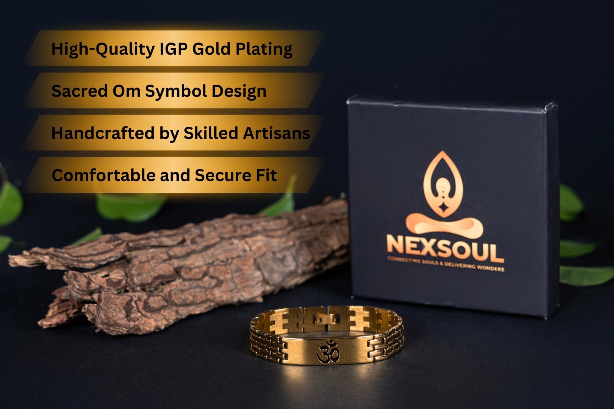 Gold Plated Om Radiant Bracelet - Nexsoul