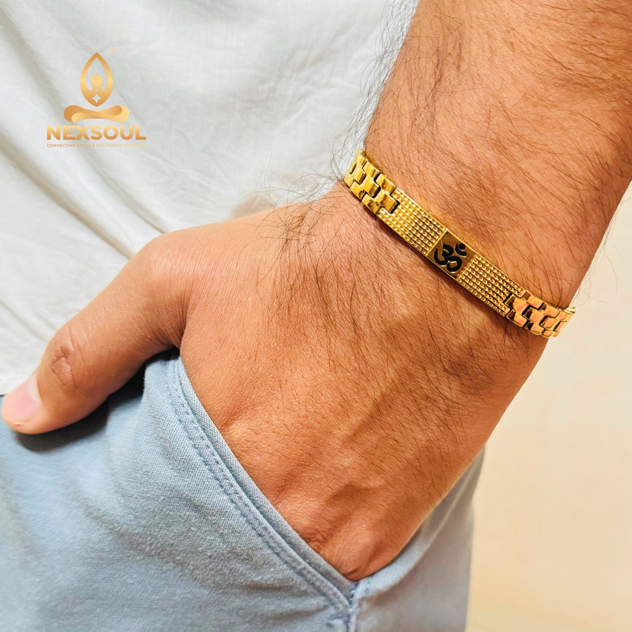 Gold Plated Om Zen Bracelet - Nexsoul