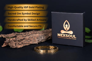 Gold Plated Om Zen Bracelet - Nexsoul