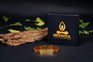 Gold Plated Ram Rudraksha Bracelet for Men - Nexsoul