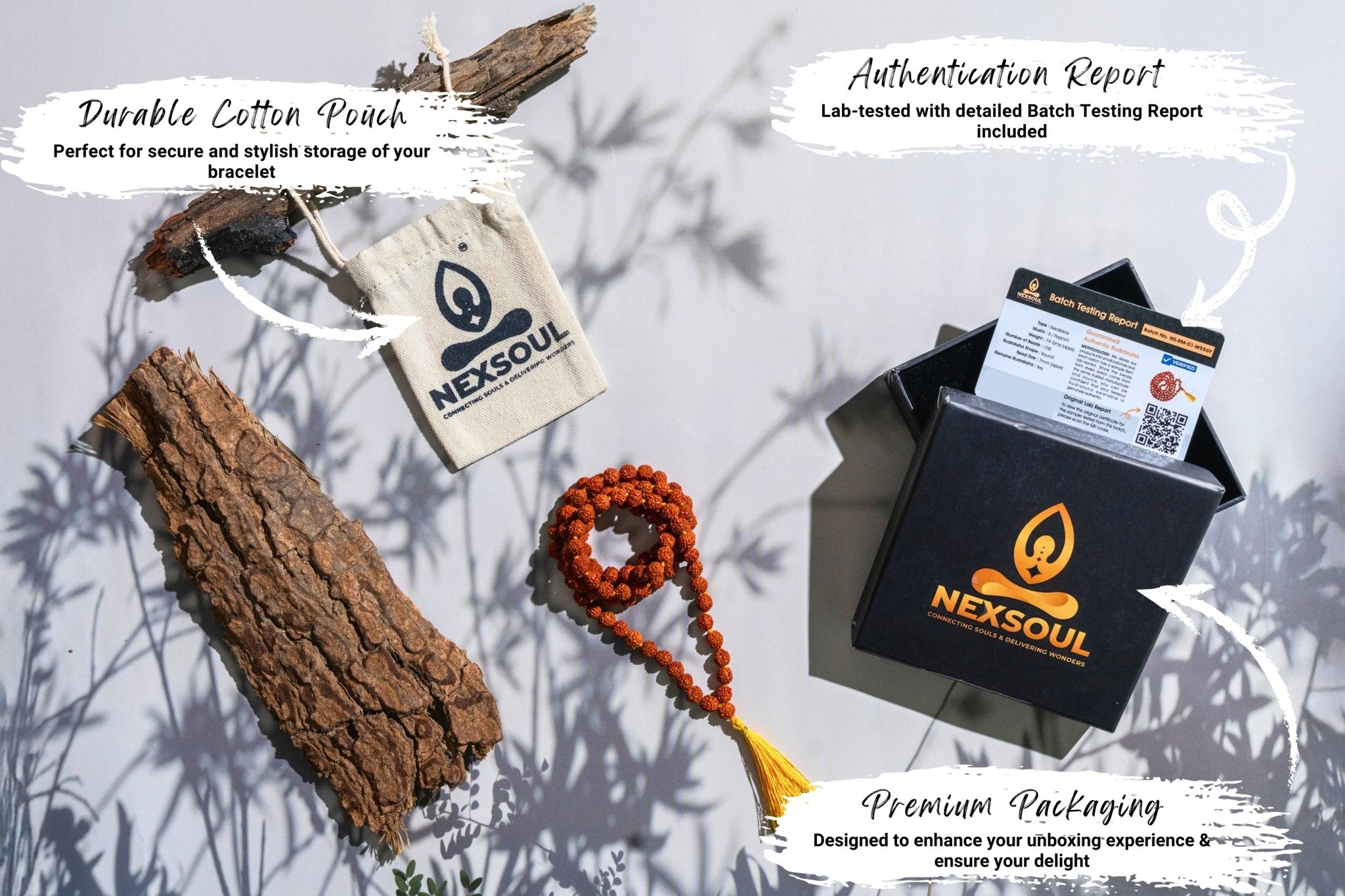 Rudraksha Mala 108+1 Beads - Nexsoul