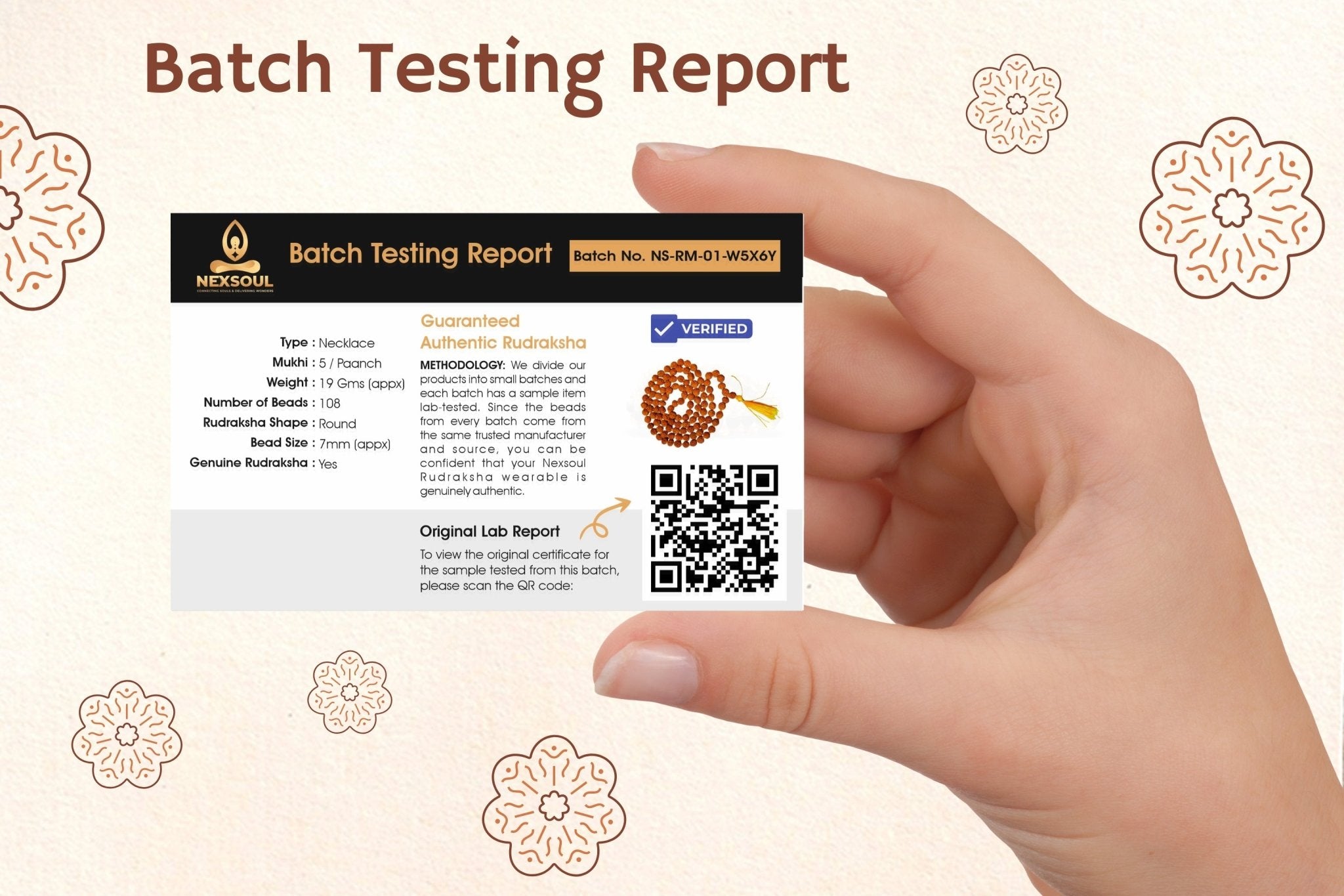 Rudraksha Mala 108+1 Beads - Nexsoul